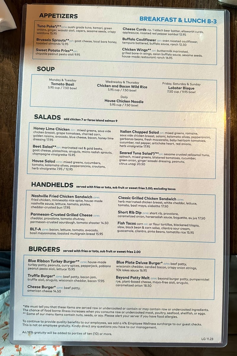 Longfellow Grill Menu - Image 3