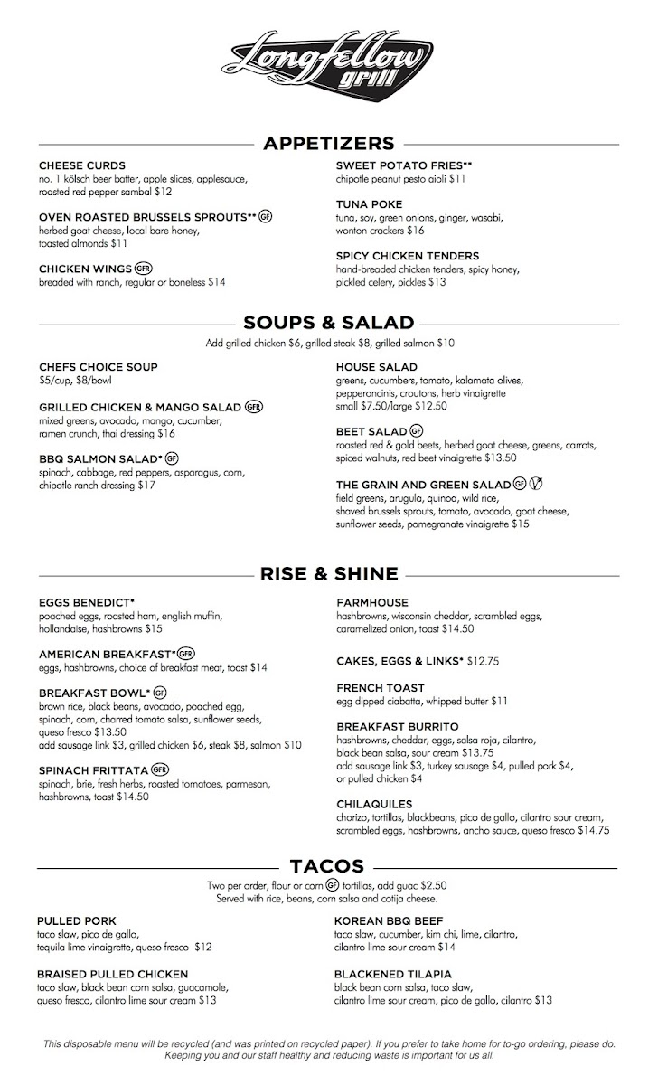 Longfellow Grill Menu - Image 5